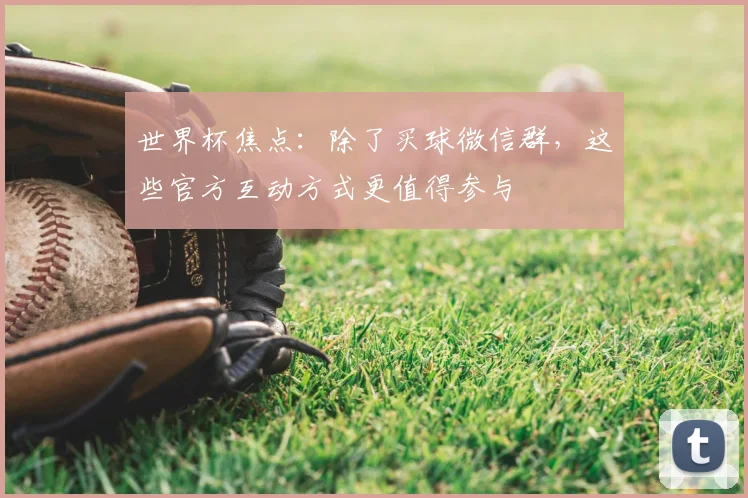 世界杯焦点：除了买球微信群，这些官方互动方式更值得参与